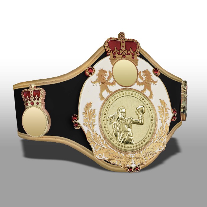 QUEENSBURY PRO LEATHER FEMALE BOXING CHAMPIONSHIP BELT - QUEEN/W/G/FEMBOXG - 10+ COLOURS